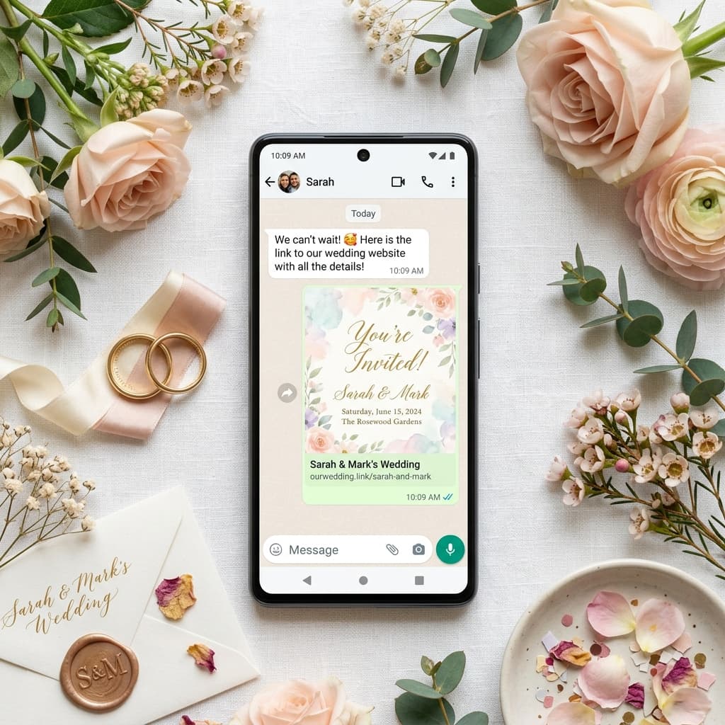 How to Share Your Wedding Invite on WhatsApp & Instagram